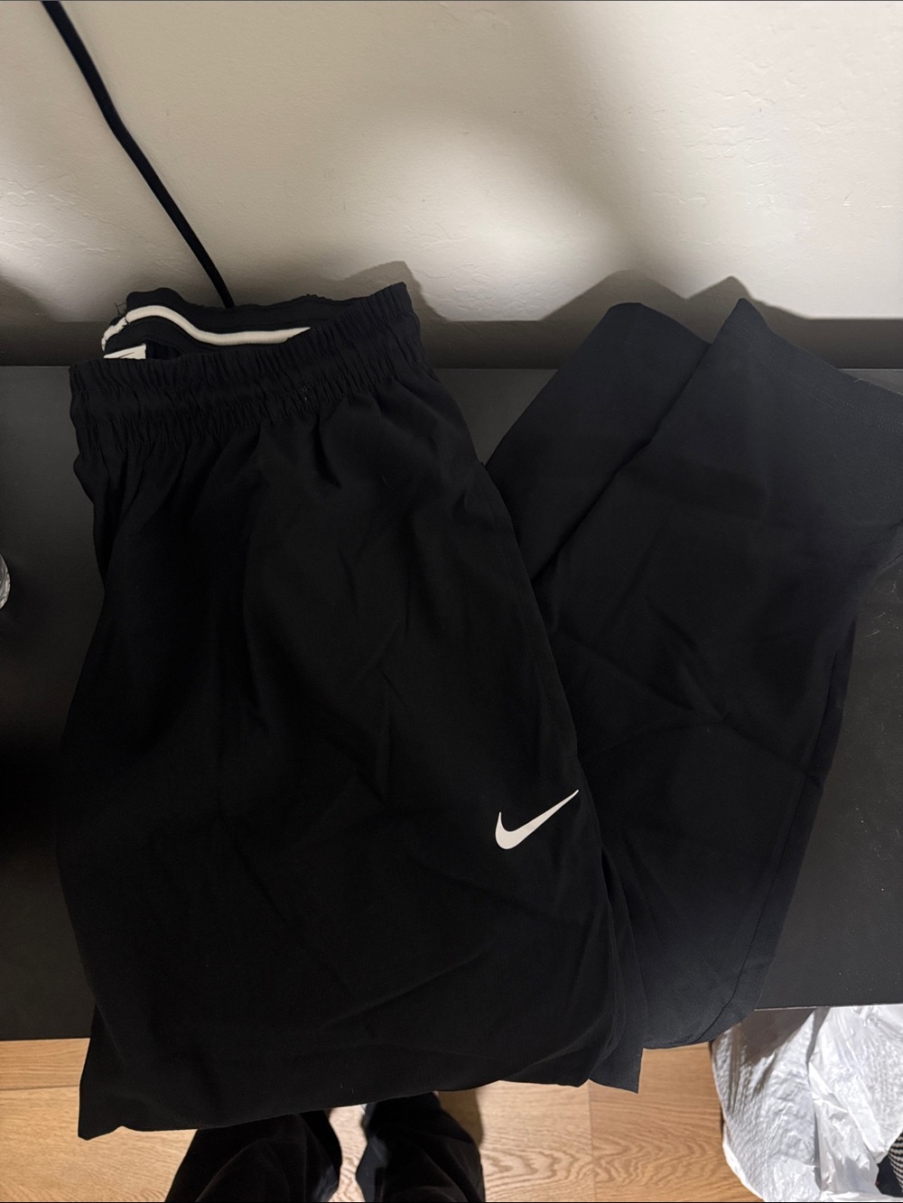 Nike Black men’s Sweatpants with White Swoosh
